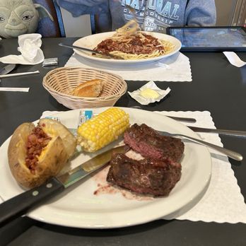 Kettle - Flat iron steak and spaghetti with meatballs - American Near Me - Kemmerer, Wyoming Kettle - Flat iron steak and spaghetti with meatballs - American Near Me - Kemmerer, Wyoming