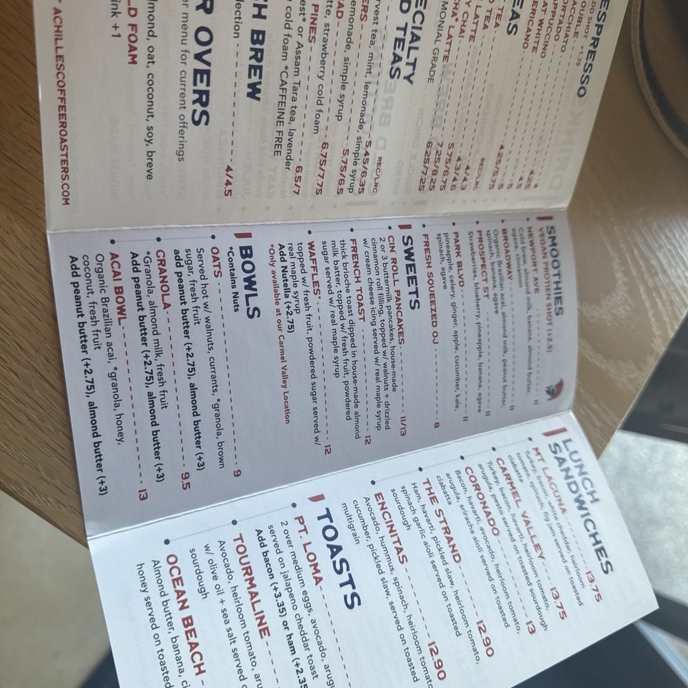 Achilles Coffee Roasters - Menu - Coffee & Tea Near Me - San Diego, California Achilles Coffee Roasters - Menu - Coffee & Tea Near Me - San Diego, California