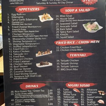 Sake - Menu as of 7/3/26 - Sushi Bars Near Me - Pinole, California Sake - Menu as of 7/3/26 - Sushi Bars Near Me - Pinole, California