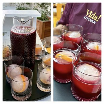 Vida Kitchen - Pomegranate spritzer mocktails - Paint & Sip Near Me