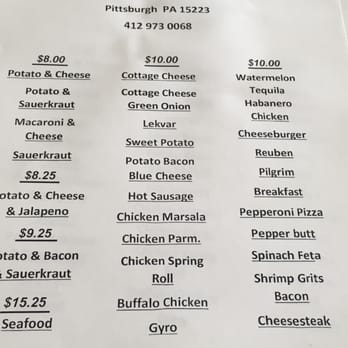 Cop Out Pierogies - The options - Polish Near Me - Pittsburgh, Pennsylvania Cop Out Pierogies - The options - Polish Near Me - Pittsburgh, Pennsylvania