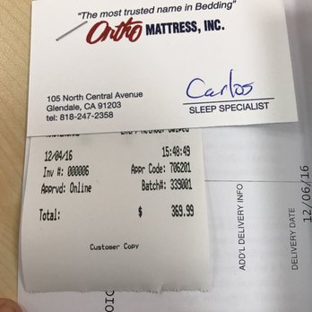 Ortho Mattress - See him! - Furniture Stores Near Me - Glendale, California