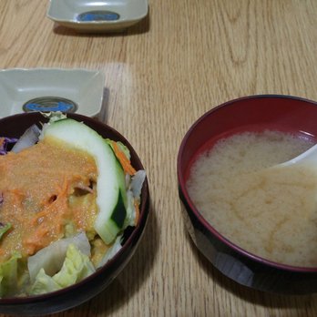 Banya Japanese Restaurant - Nice portion of salad and miso soup that's not overly salty! - Japanese Near Me - Beaverton, Oregon Banya Japanese Restaurant - Nice portion of salad and miso soup that's not overly salty! - Japanese Near Me - Beaverton, Oregon