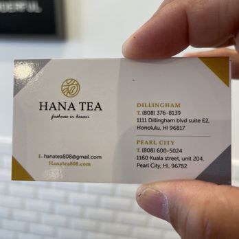 Hana Tea - Rewards card - Bubble Tea Near Me - Honolulu, Hawaii Hana Tea - Rewards card - Bubble Tea Near Me - Honolulu, Hawaii