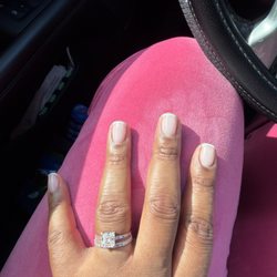 Classic French tip gel manicure