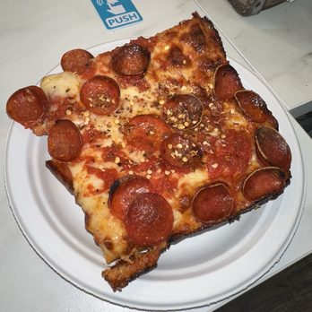 Raging Masshole Pizza - Pepperoni Grandma Slice - Pizza Near Me - Norton, Massachusetts