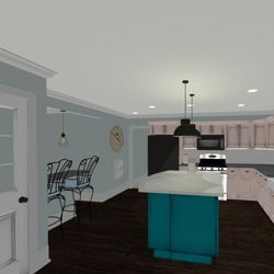 Cedar Ridge Remodeling Company - Country chic kitchen remodel   3-D Rendering