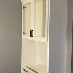 Great Woods Cabinetry - No glass installed, middle door never installed
