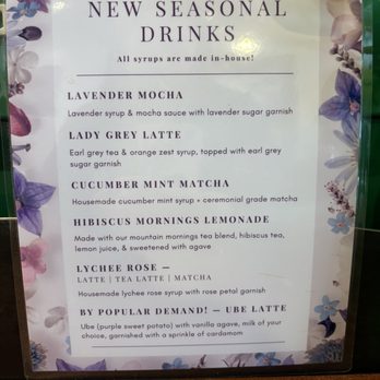 Coffeebar - seasonal drinks! 4/2025 - Coffee & Tea Near Me - Truckee, California