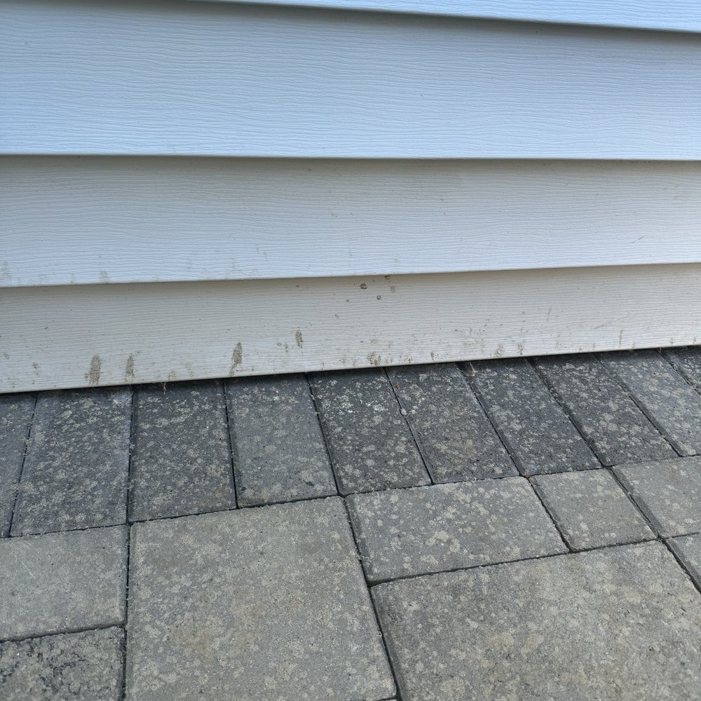 Simple Lawns Landscape Design - Sand on siding of house and pavers - Irrigation Near Me - Vancouver, Washington