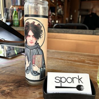 Spork - Hostess table with St Robert Smith greeting you. - Tapas/Small Plates Near Me - Pittsburgh, Pennsylvania Spork - Hostess table with St Robert Smith greeting you. - Tapas/Small Plates Near Me - Pittsburgh, Pennsylvania