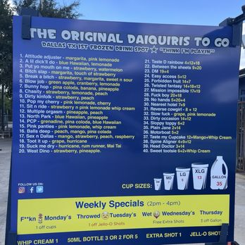 Daiquiris To Go - Beer, Wine & Spirits Near Me - Dallas, Texas Daiquiris To Go - Beer, Wine & Spirits Near Me - Dallas, Texas