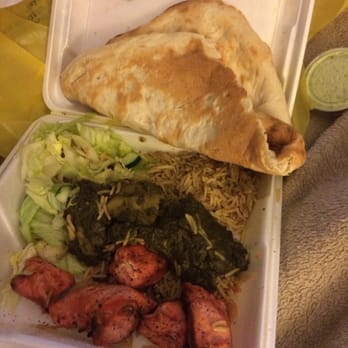 Kabob Palace - Chicken Boneless Labob w. Spinach Rice Salad & Bread - Afghan Near Me - Arlington, Virginia Kabob Palace - Chicken Boneless Labob w. Spinach Rice Salad & Bread - Afghan Near Me - Arlington, Virginia