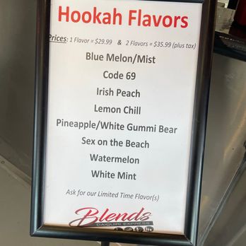 Blends Daiquiri Express - Hookah menu - New American Near Me - The Colony, Texas Blends Daiquiri Express - Hookah menu - New American Near Me - The Colony, Texas