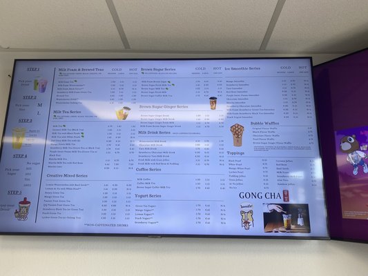 Menu photo 2 Gong Cha Tampa, FL