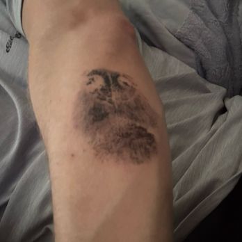 Hana Ink Studio - My dog Indy's muzzle imprint - Tattoo Near Me Hana Ink Studio - My dog Indy's muzzle imprint - Tattoo Near Me