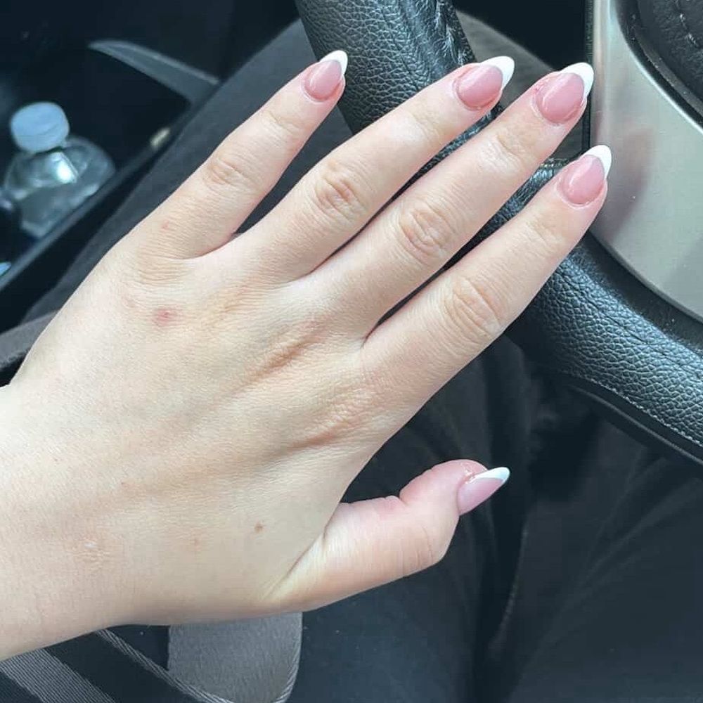 Elegance Nails & Spa - Builder gel almond with French tip - Nail Salons Near Me - Mountain View, California Elegance Nails & Spa - Builder gel almond with French tip - Nail Salons Near Me - Mountain View, California