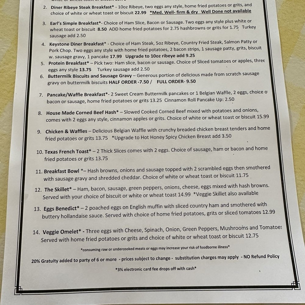 Keystone Diner - Menu (Aug 2024) - Breakfast & Brunch Near Me - Indianapolis, Indiana Keystone Diner - Menu (Aug 2024) - Breakfast & Brunch Near Me - Indianapolis, Indiana