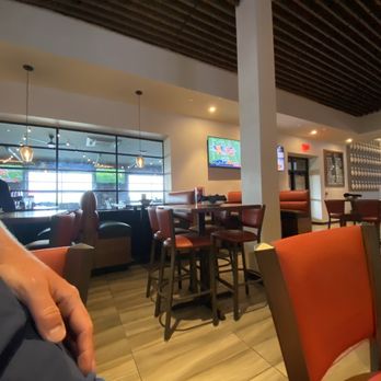 Pinstack - Bar overview toward Patio area - Arcades Near Me - Westlake, Texas