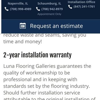 Luna Flooring Gallery - Warranty - Flooring Near Me - Naperville, Illinois