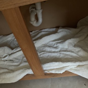 Mavit Stone Services - Workers used my new towels to absorb water beneath the sink. - Countertop Installation Near Me - Port St. Lucie, Florida