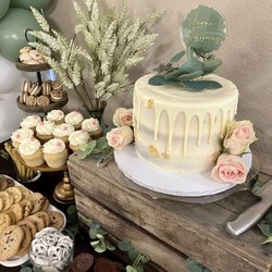 Cornerstone Bakery - Banana nut cake w/ cream cheese icing and vanilla bean cupcakes w/ vanilla bean icing