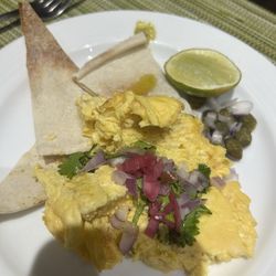 Spoon - Scramble with cilantro, onions and capers