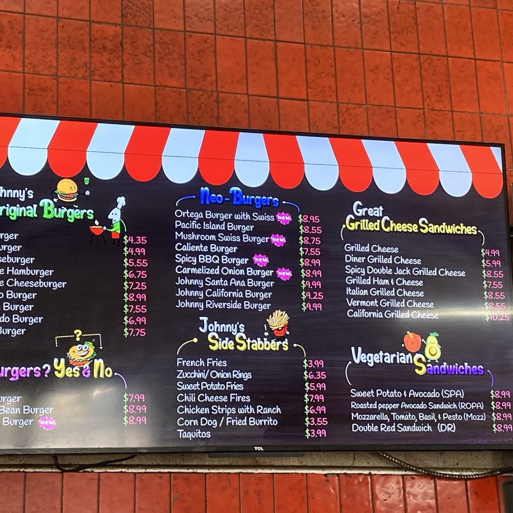 Johnny's Burger - Menu 2/26 - Burgers Near Me - Riverside, California Johnny's Burger - Menu 2/26 - Burgers Near Me - Riverside, California