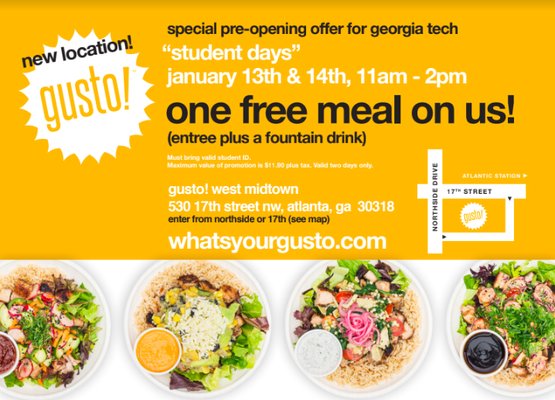 Menu photo 8 gusto! West Midtown Atlanta, GA Menu photo 8 gusto! West Midtown Atlanta, GA