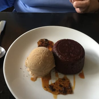 Lantern - Chocolate Cake & Thai Coffee Ice Cream - on the smallish side, but very tasty. - Asian Fusion Near Me - Chapel Hill, North Carolina