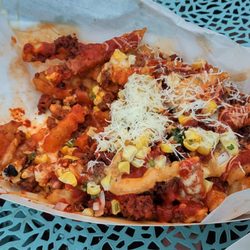 Papu Chos - Loaded fries with chorizo