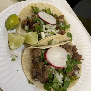 Tripa and lengua Tacos