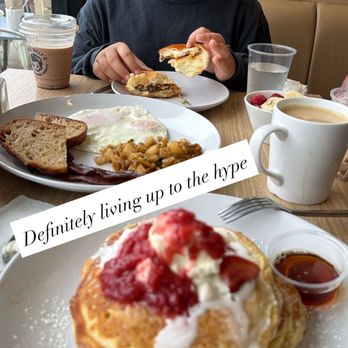 Little Billy's - Strawberry's and cream pancakes - Breakfast & Brunch Near Me - Newport Beach, California Little Billy's - Strawberry's and cream pancakes - Breakfast & Brunch Near Me - Newport Beach, California