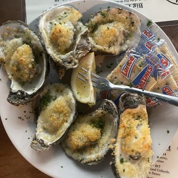 Wolf Island Oyster - Garlic & Parm Oysters (6) - Seafood Near Me - St. Simons Island, Georgia Wolf Island Oyster - Garlic & Parm Oysters (6) - Seafood Near Me - St. Simons Island, Georgia