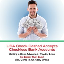 USA Checks Cashed and Payday Loans - Checkless Bank Accounts