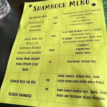 The Barrel Factory - The menu for the day of the Shamrock Run 8K. - Distilleries Near Me - Buffalo, New York The Barrel Factory - The menu for the day of the Shamrock Run 8K. - Distilleries Near Me - Buffalo, New York