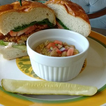 Chesterfield's Gastro Diner - Crispy chicken sandwich with quinoa salad $14. - Breakfast & Brunch Near Me - Ottawa, Ontario Chesterfield's Gastro Diner - Crispy chicken sandwich with quinoa salad $14. - Breakfast & Brunch Near Me - Ottawa, Ontario