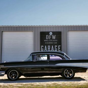 DFW Mobile Auto Repair - Classic car repair shop with 57 Chevy Belair - Auto Repair Near Me - Everman, Texas