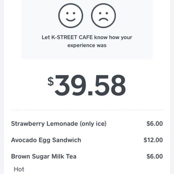 K Street Cafe - receipt - Cafes Near Me - West Allis, Wisconsin
