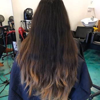 D Salon - The before of my hair. No bleaching was done to acquire the final product. - Hair Salons Near Me - Riverside, California