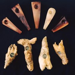 Fire and Water - Handmade wooden pipes by Mitchel Winters (top) and Lil Burls-N-Such (bottom)