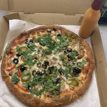 Altadena Bakery - Veggie pizza with added jalapeños - Desserts Near Me - Burbank, California