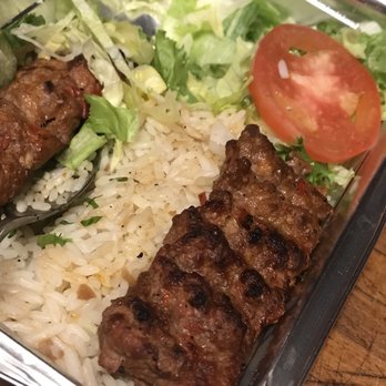 Efes Mediterranean Gril - Lamb Adana Kebab. Comes with 4 piece (I ate before I took the picture). Ordered the side salad without onions. - Mediterranean Near Me - New Brunswick, New Jersey
