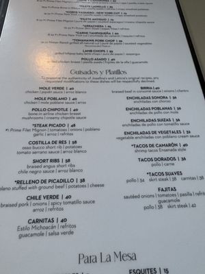 Menu photo 5 Javiers Pasadena, CA