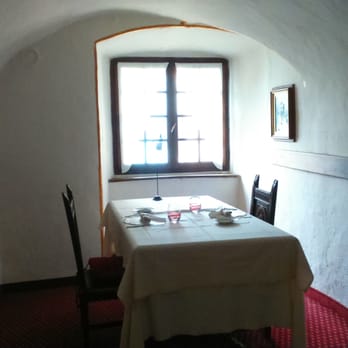 Castel Toblino - Attached to the main dining hall is this table that is a little away from all yhe other tables. The window has a nice lakr view. - Italian Near Me - Calavino, Tennessee