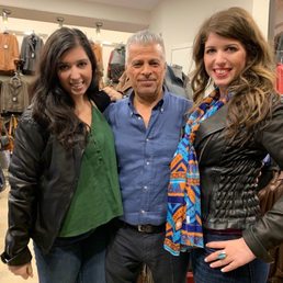 My sister, me, and Michelangelo himself. He helped us find the perfect leather jackets!