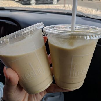 Freshii - Two not even full "smoothies" that cost me $13.50 - Vegetarian Near Me - Edmonton, Alberta Freshii - Two not even full "smoothies" that cost me $13.50 - Vegetarian Near Me - Edmonton, Alberta