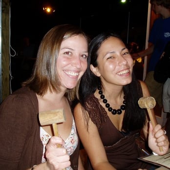 Cantler's Riverside - Ladies w/ mallets. Armed and dangerous. - Seafood Near Me - Annapolis, Maryland