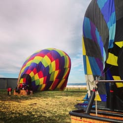 Adventure Balloon Sports - We landed three balloons in one spot. Awesome.
