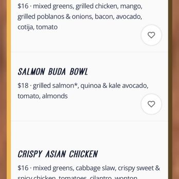 Cedar Creek - Salmon Buda Bowl menu description - Bars Near Me - Houston, Texas Cedar Creek - Salmon Buda Bowl menu description - Bars Near Me - Houston, Texas